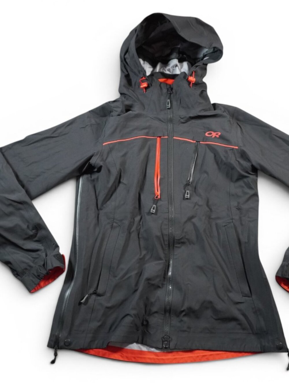 Outdoor Research Skyward II Jacket Mens Medium Black AscentShell Hooded Full Zip